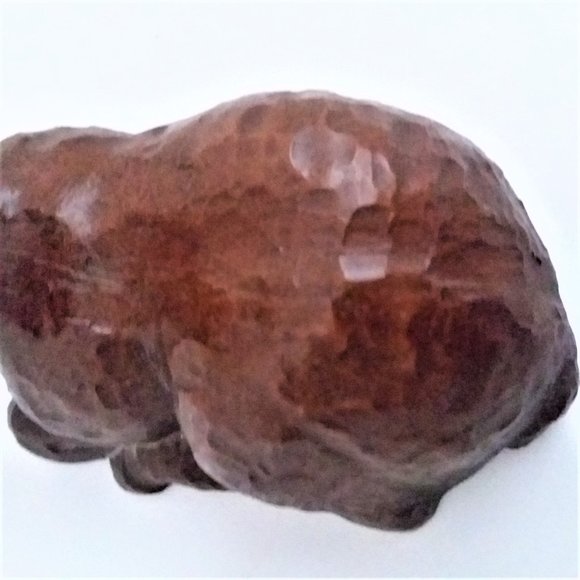 VTG Deer Red Mill made from Crushed Pecan Shells Figurine Signed Handcrafted USA - Picture 4 of 8